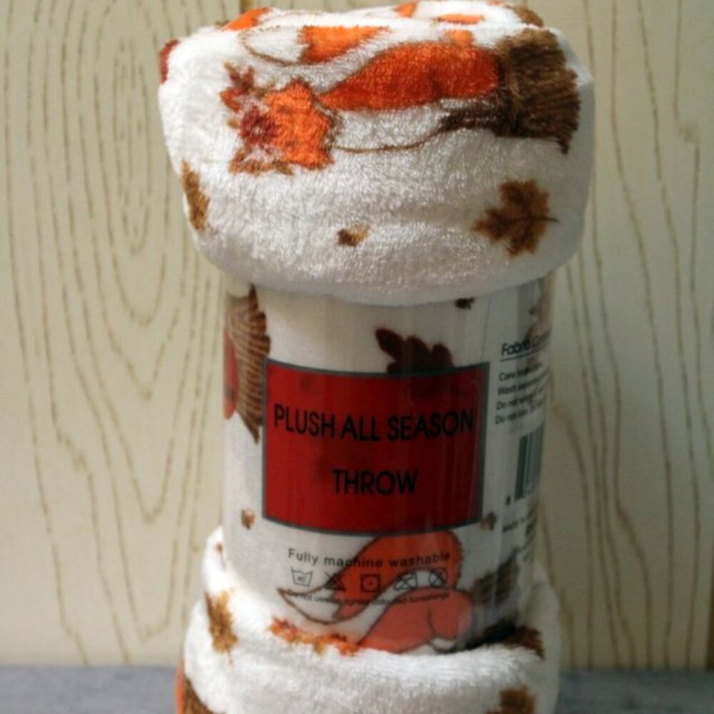 Fox Fall Vixen Plush All Season Throw - New